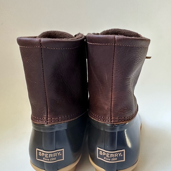 Sperry Women's Saltwater Duck Booties Dark Brown Rain Boots Size … - Picture 7 of 10